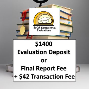$1400 + 3% Transaction Fee Payment (50%) for Evaluation Service
